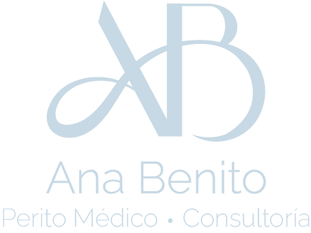 LOGO ANA AZUL CLARO logo Ana Benito perito médico AZUL